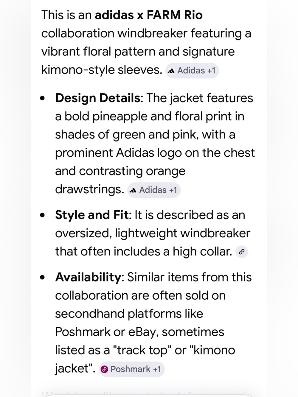 adidas x FARM Rio collaboration windbreaker Jacket - Picture 3 of 6
